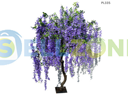 Τεχνητό δέντρο γλιτσίνια για διακόσμηση  1 m σε μωβ χρώμα - PL335